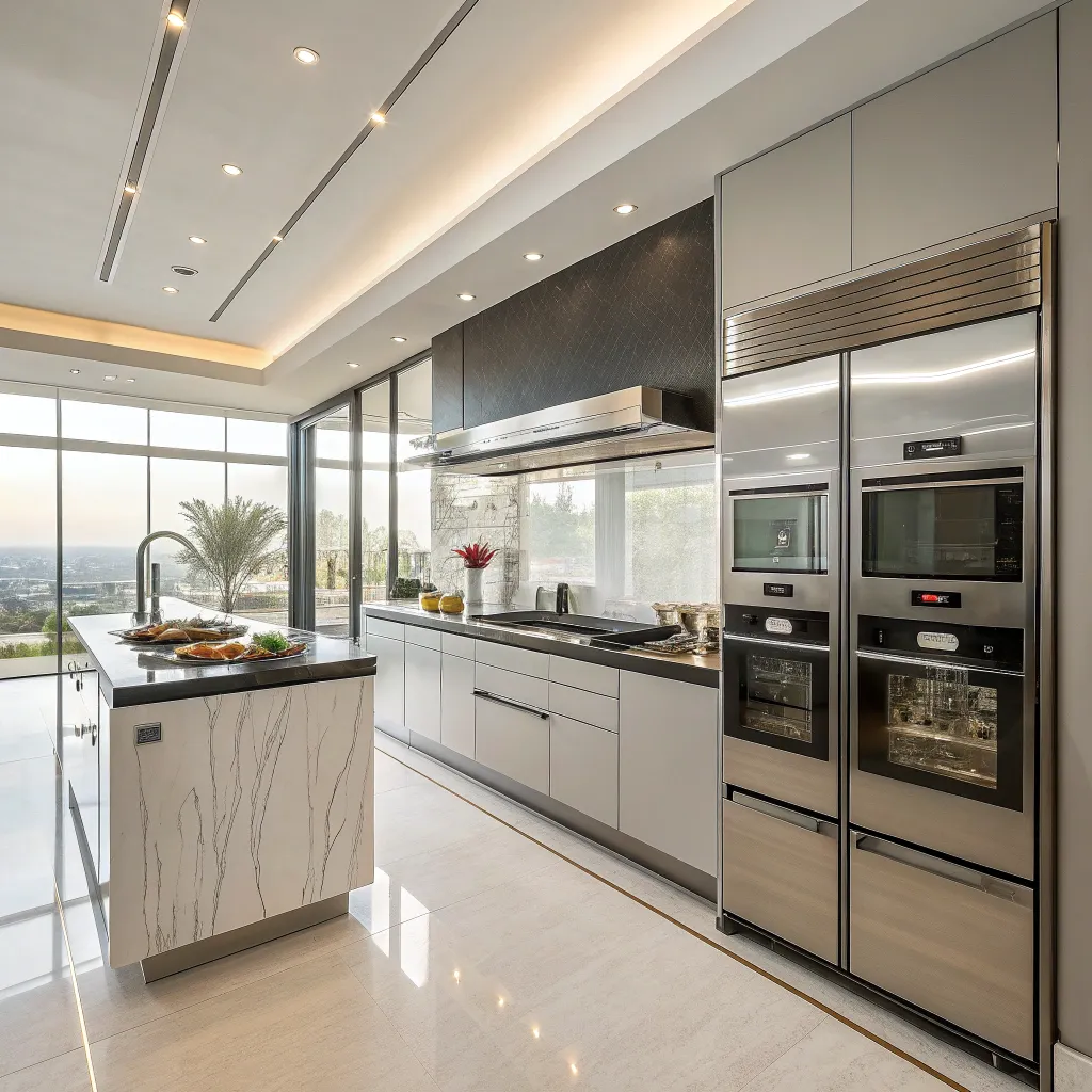 Modern kitchen with premium appliances